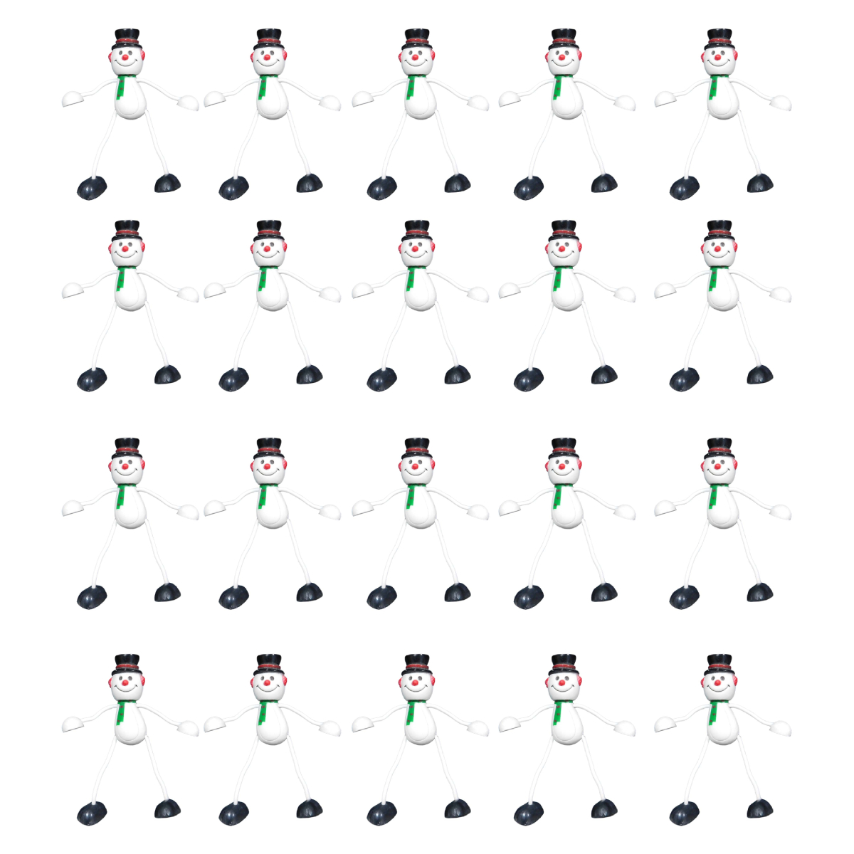 Set de 20 Imanes Navideños para refrigerador Muñeco de nieve