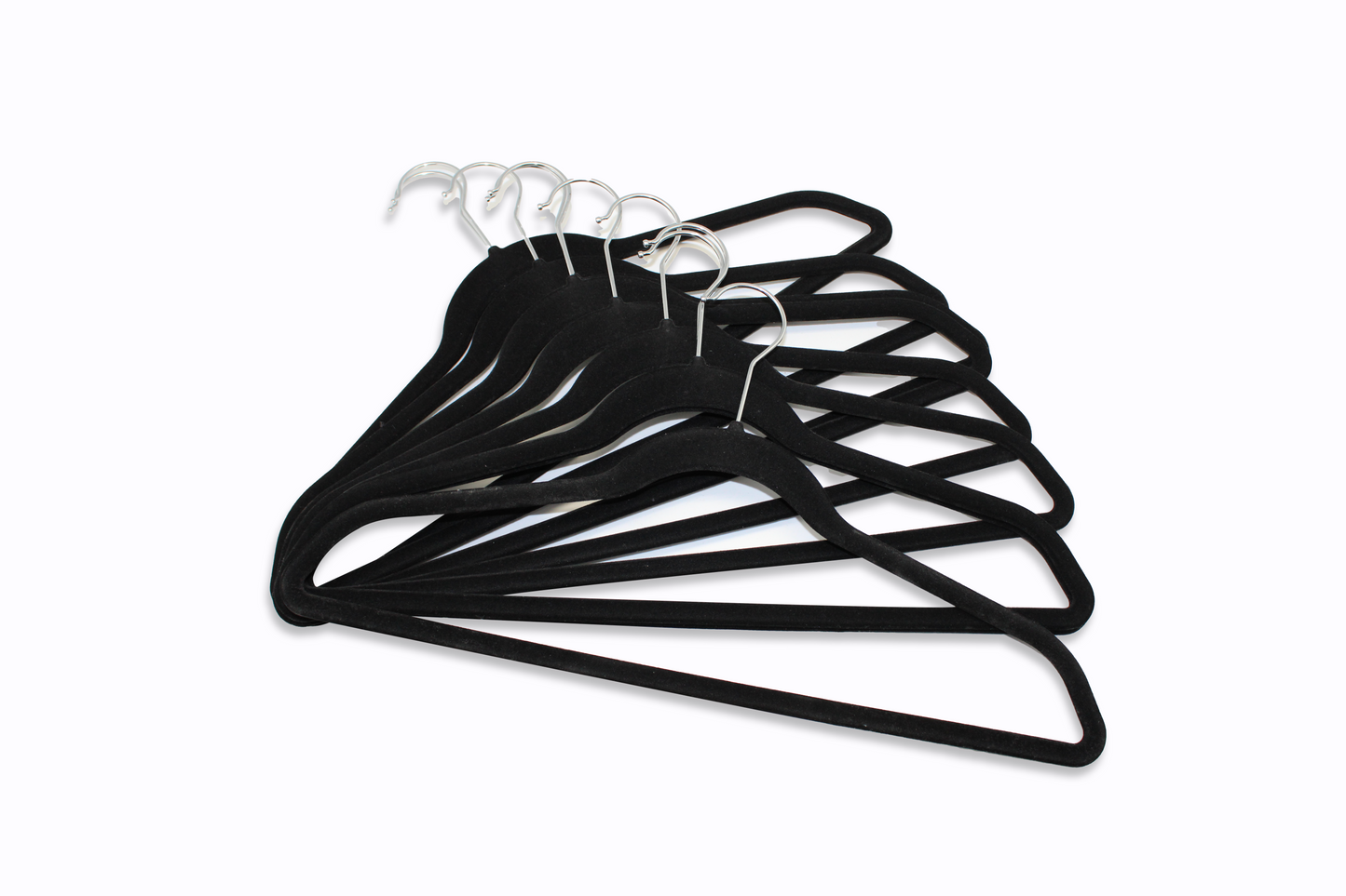 Set 10 Ganchos de Terciopelo Negro