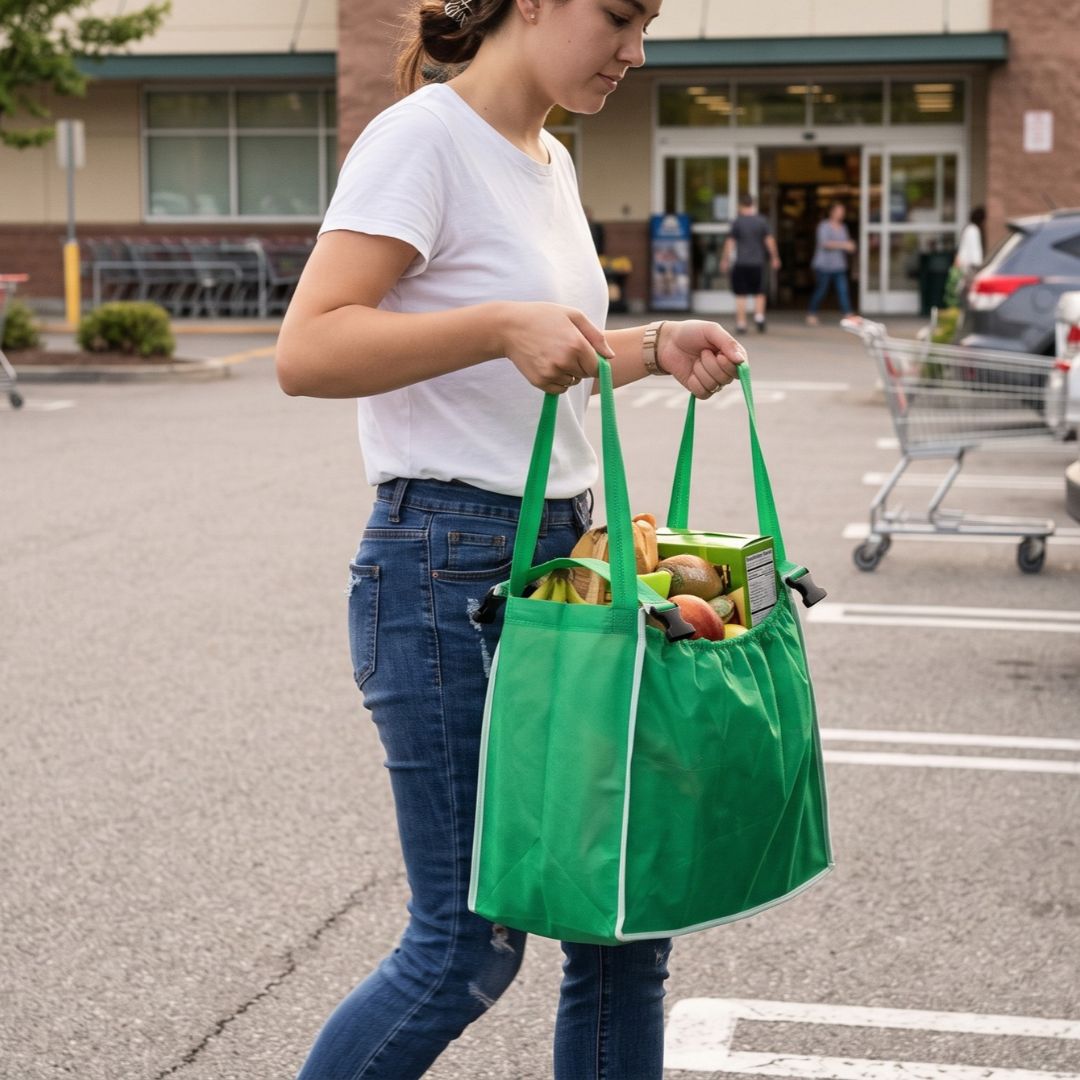 Set de 4 Bolsas para Supermercado Reutilizables Organizadoras