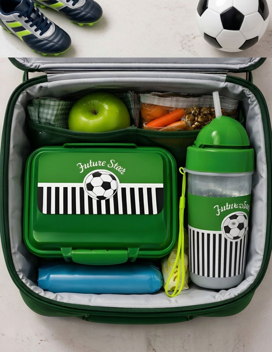Lunch Box Infantil con Vaso Entrenador – Diseño Fútbol "Future Star"