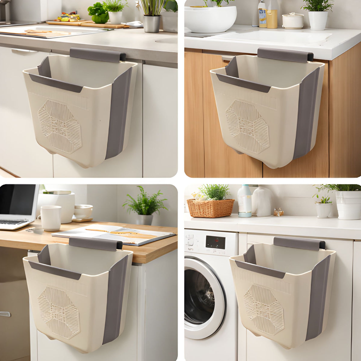 Bote de Basura Colgante y Plegable para Cocina y Gabinete | Organizador Multiusos