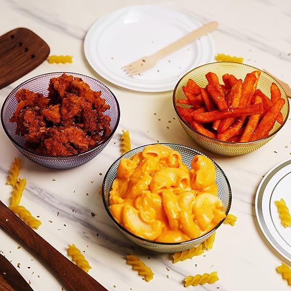 Set de 6 Recipientes de Vidrio de Colores | Bowls Multiusos para Cocina