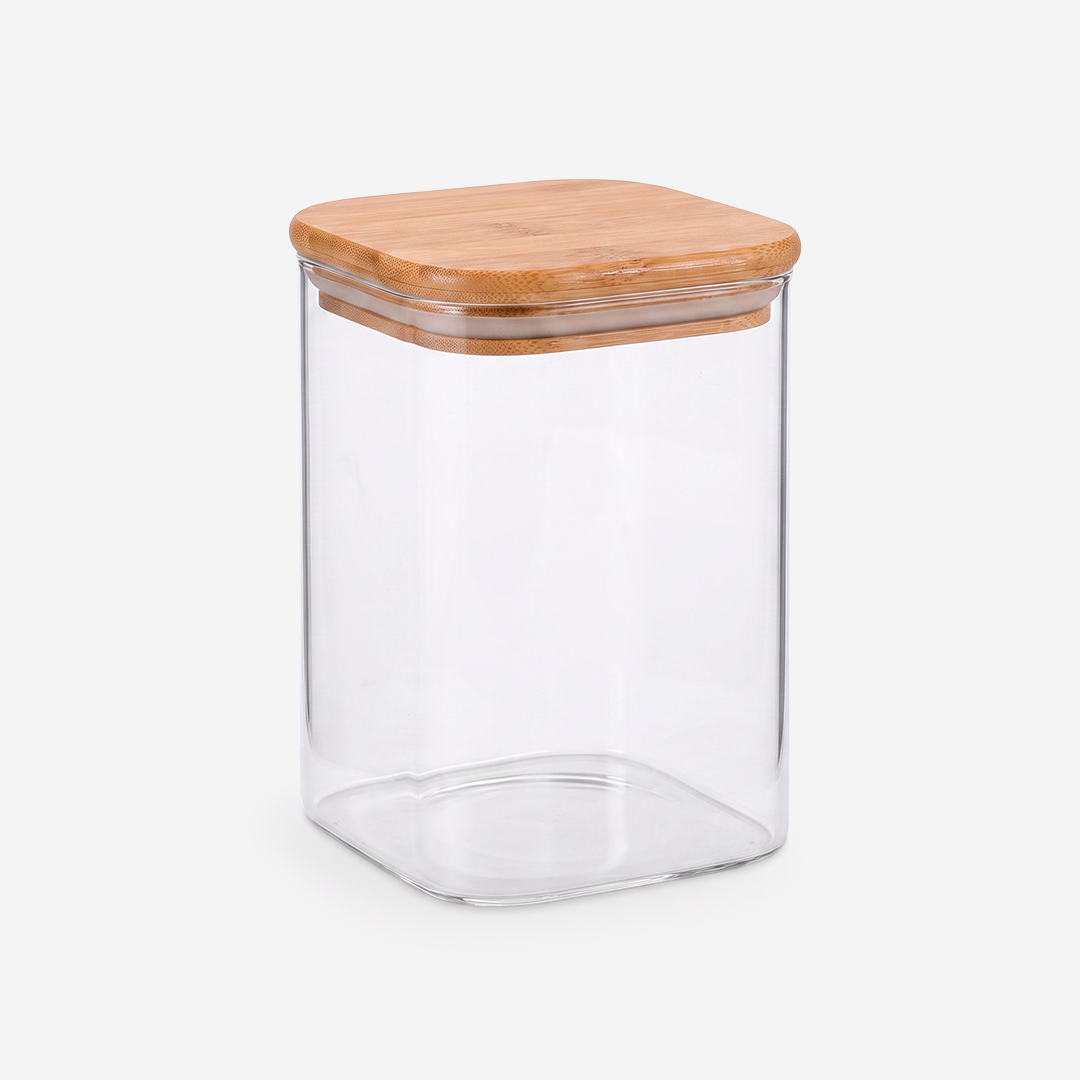 Recipiente con tapa hermética de bambú 1.5 L