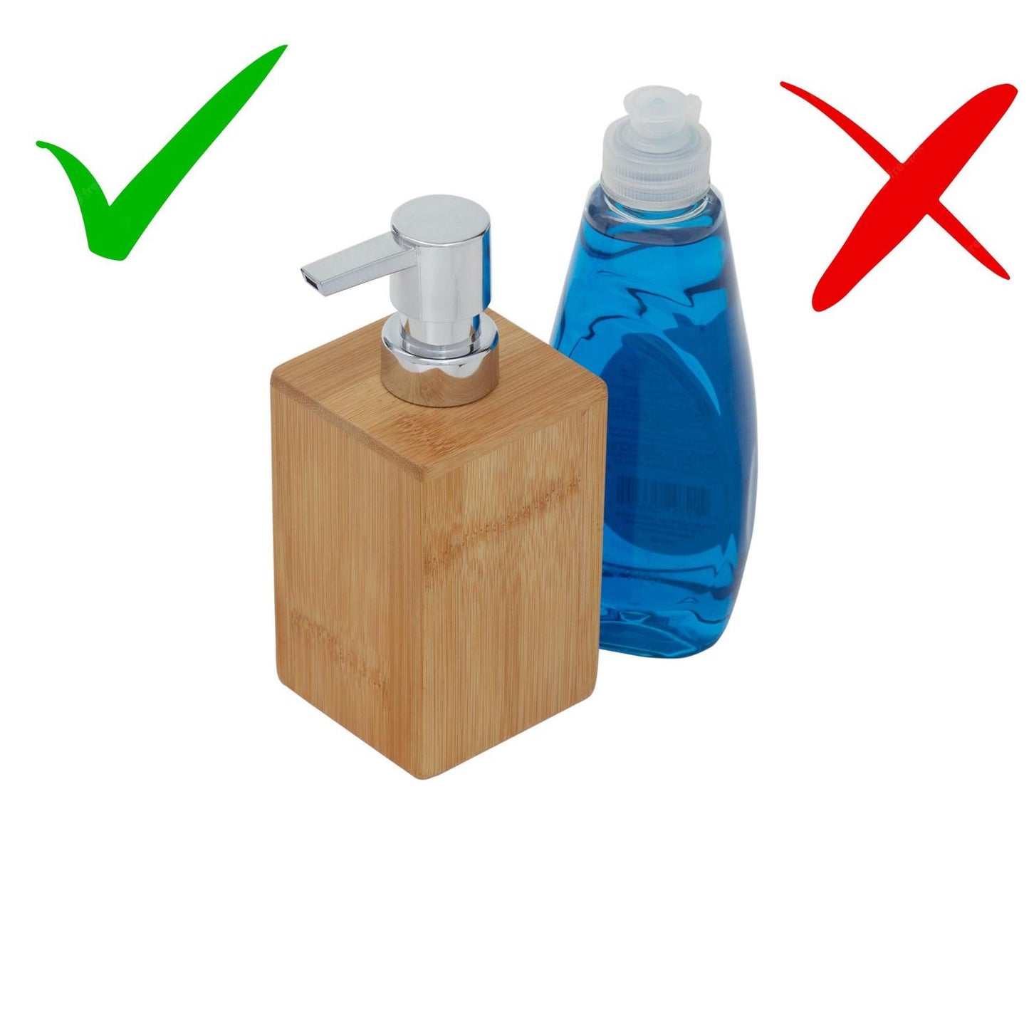 Dispensador De Jabón Baño Cocina De Bambú