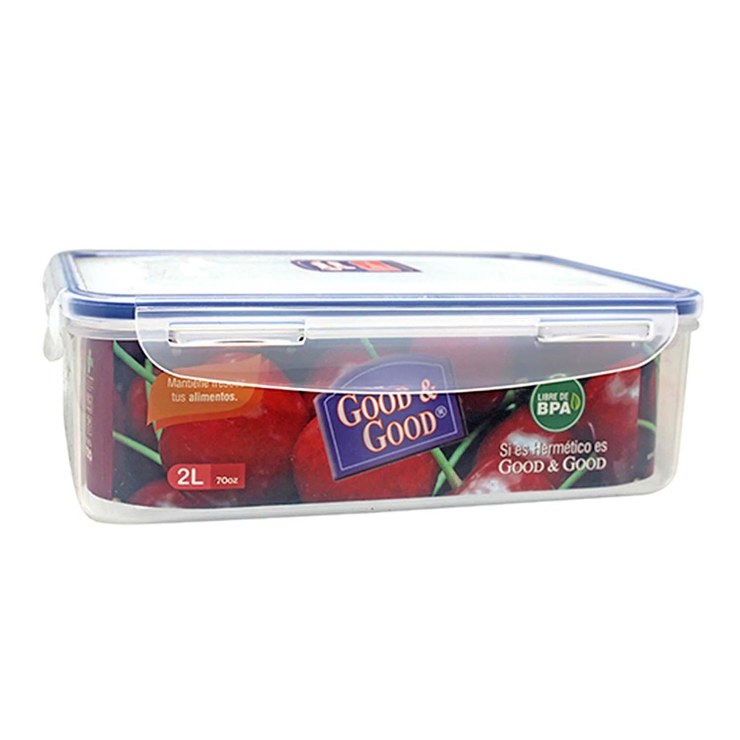 Recipiente con tapa hermética 2L