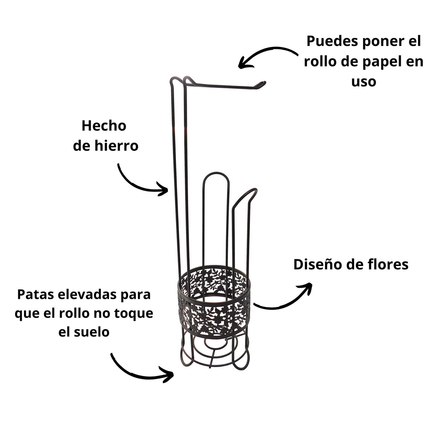 Portarollos y dispensador de papel de higiénico