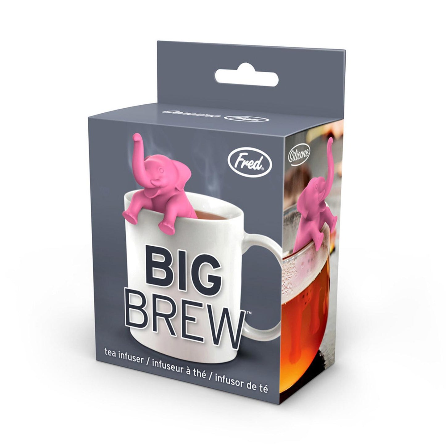 Infusor para Te Big Brew Elephant Rosa 7x8x5cm