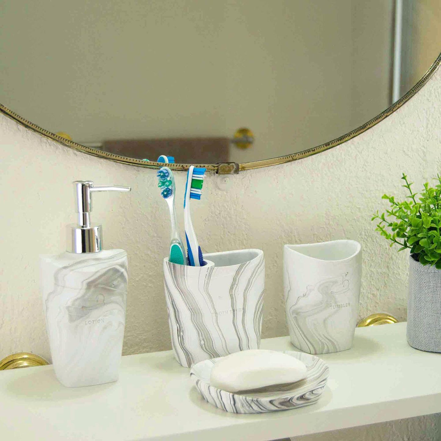 Set de accesorios de baño 4 piezas