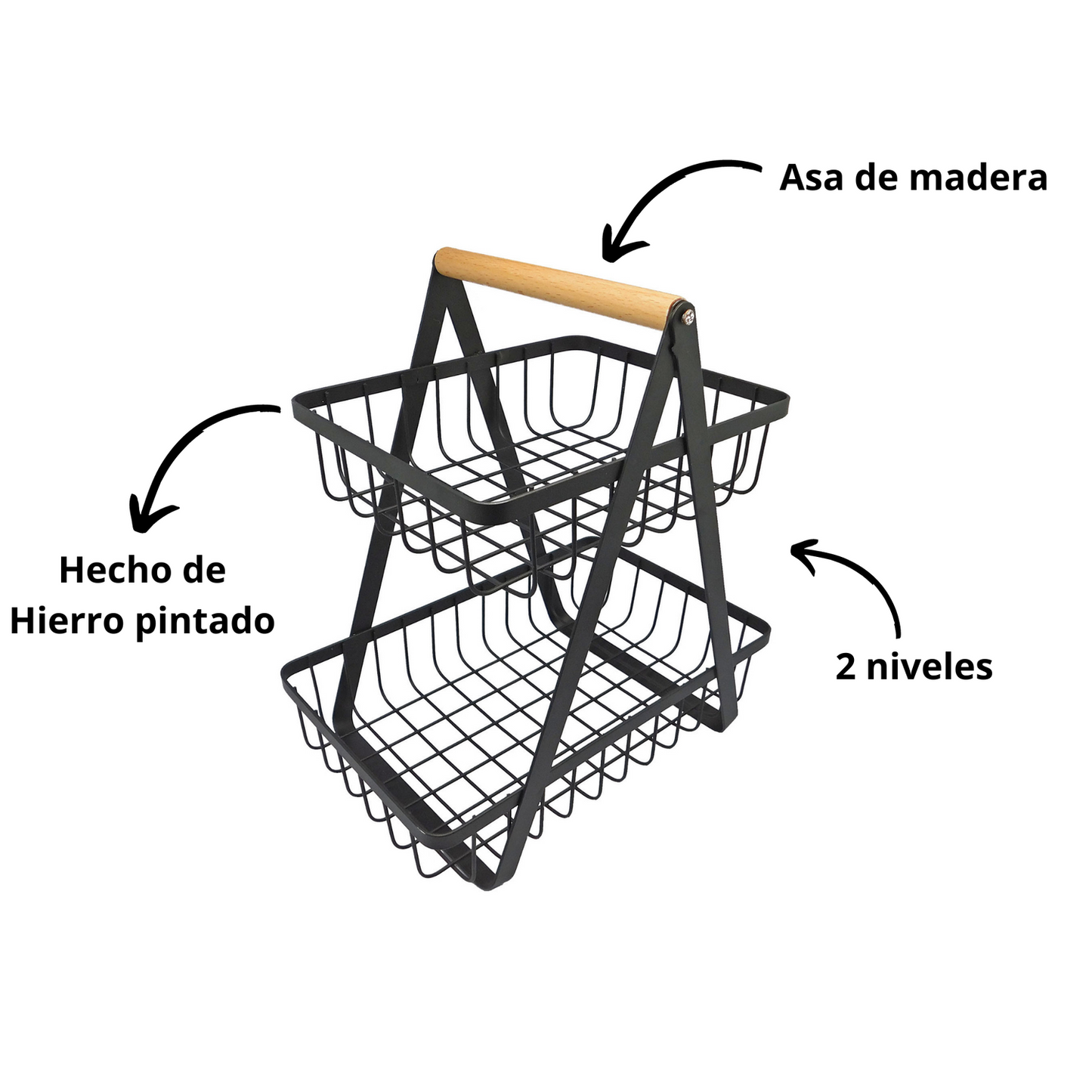 Canasta doble con agarradera