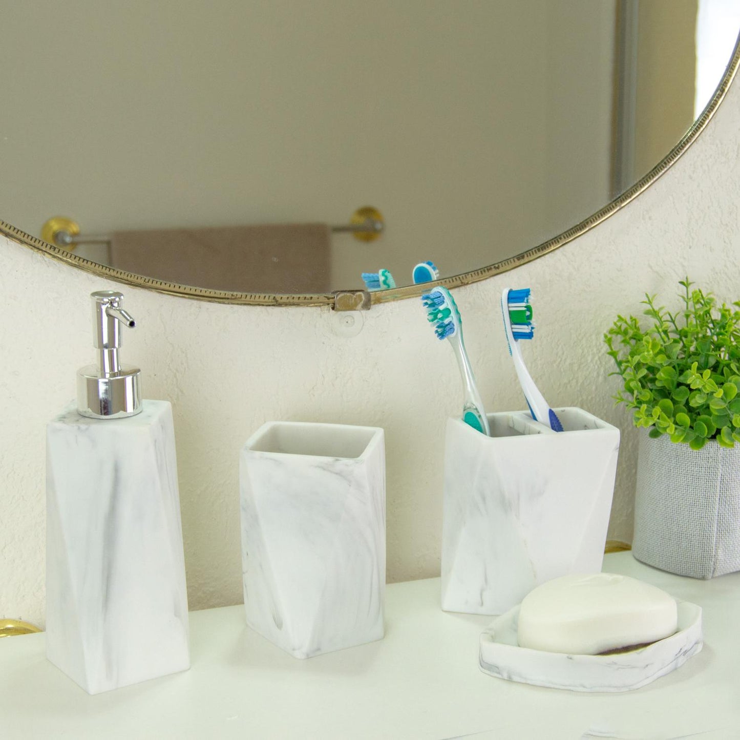 Set de accesorios de baño 4 piezas