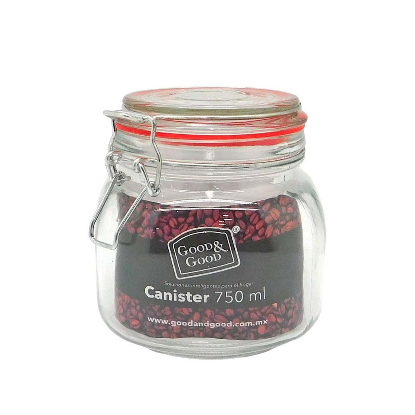 Frasco de vidrio con tapa hermética de clip 750 ml