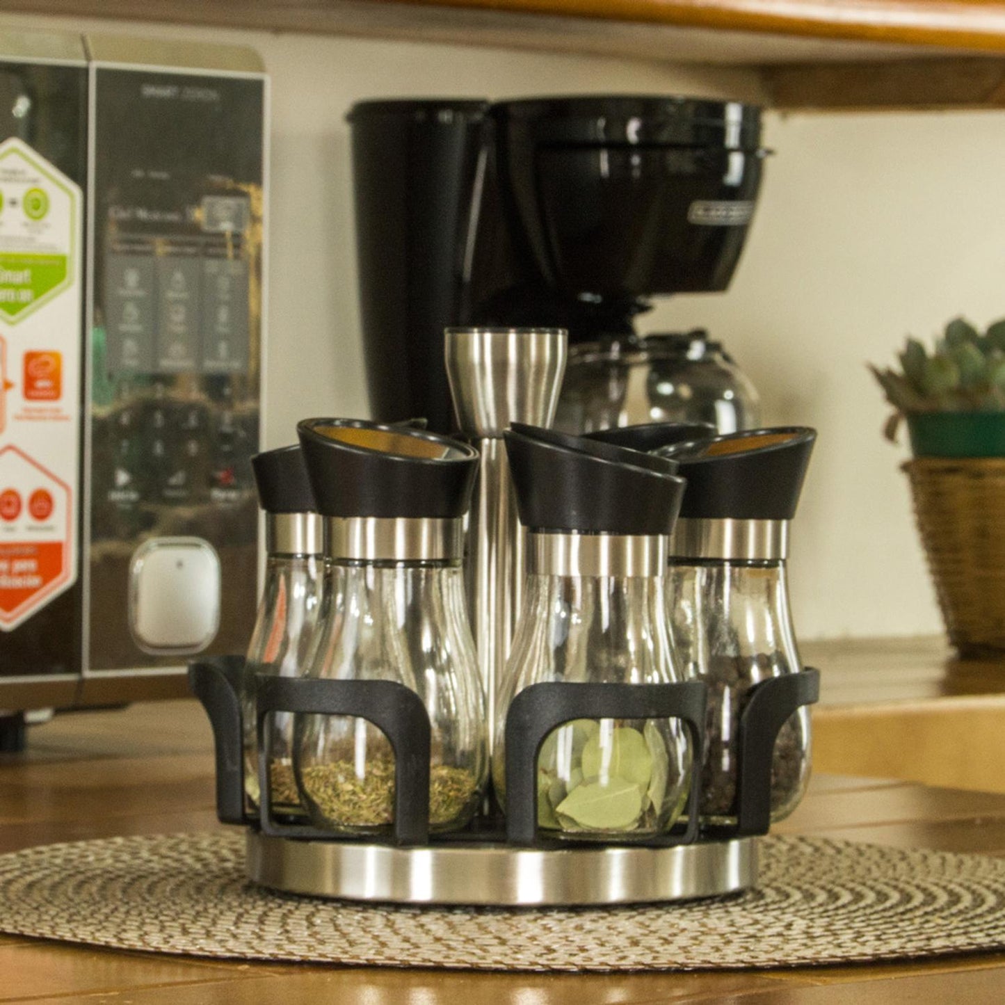 Set de 6 especieros con base giratoria