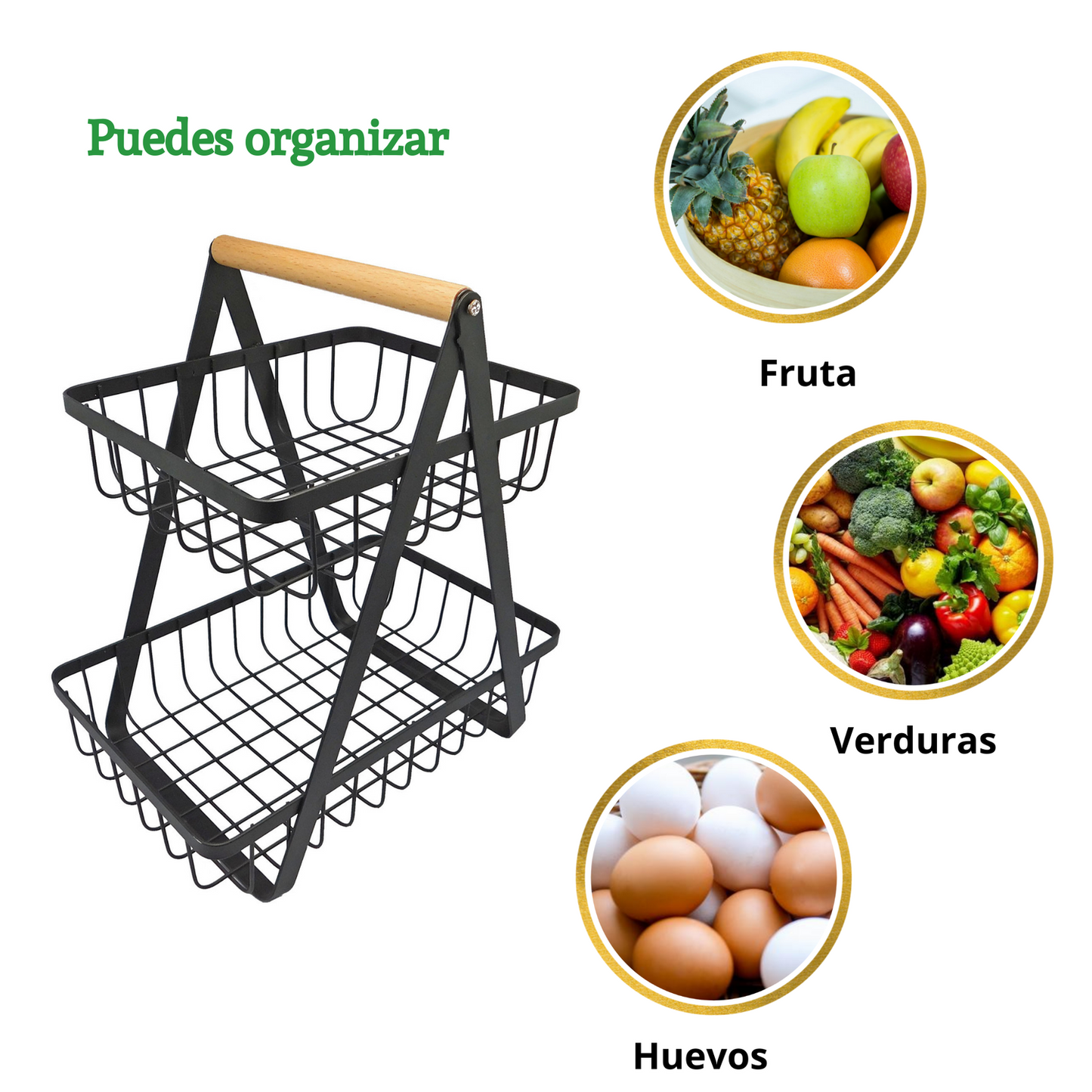 Canasta doble con agarradera