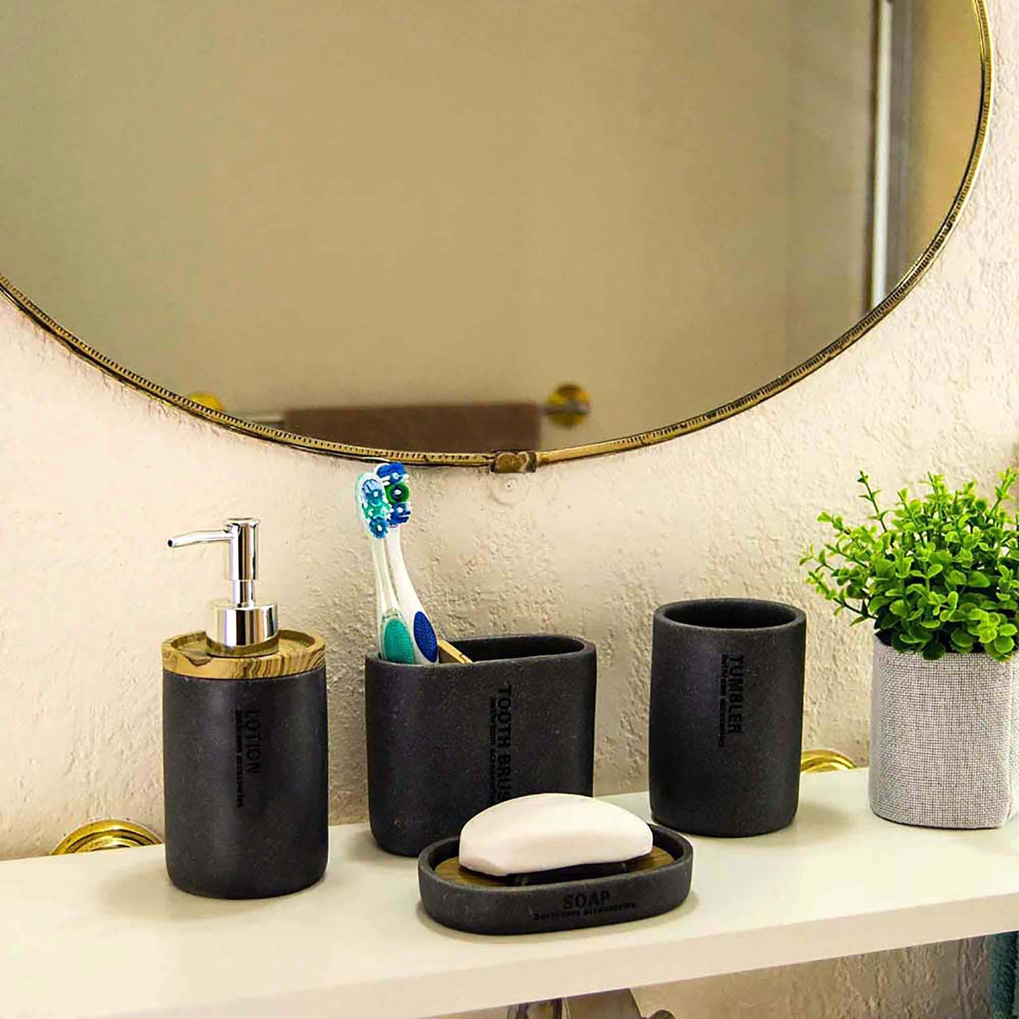 Set de accesorios de baño 4 piezas