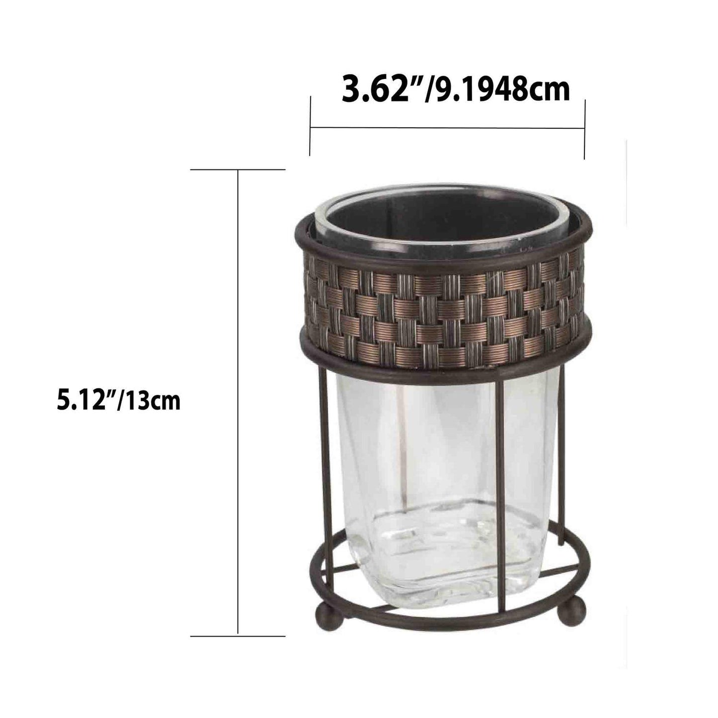Vaso de plástico con soporte de acero 300 ml