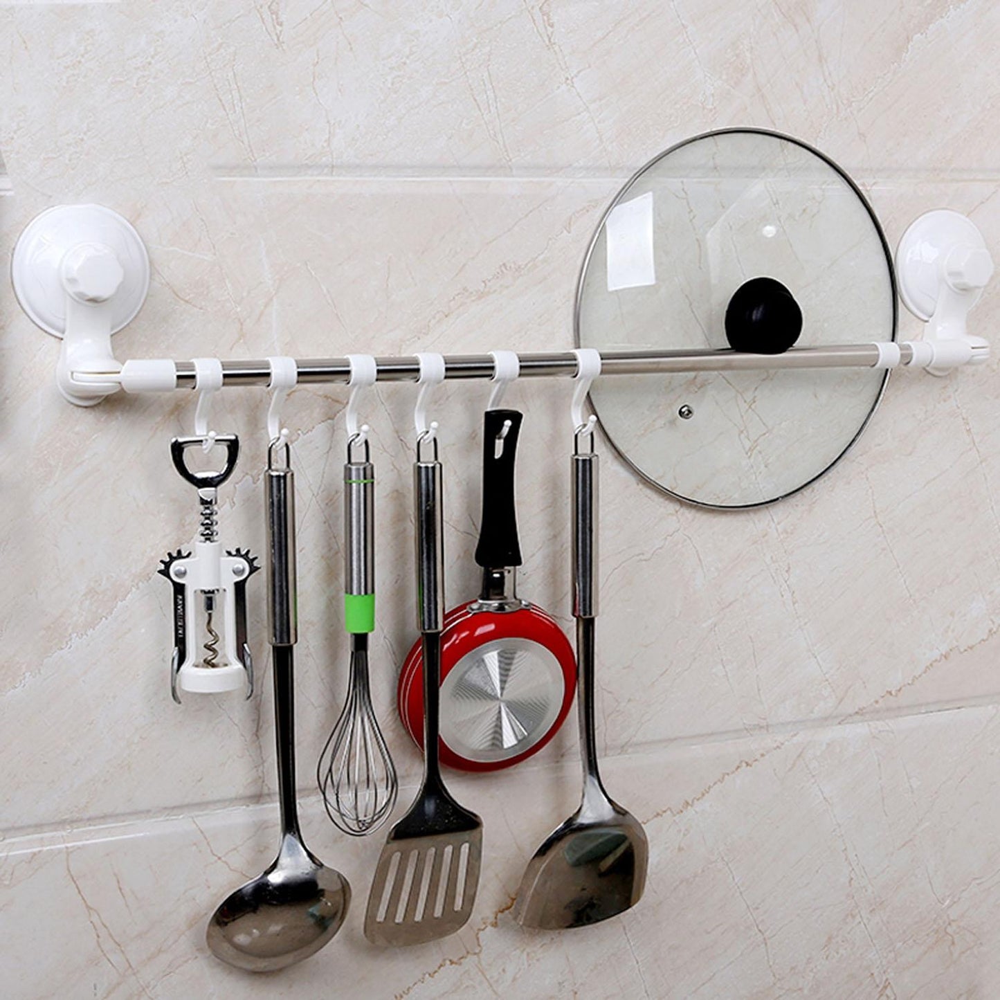 Organizador de pared extendible con 6 ganchos
