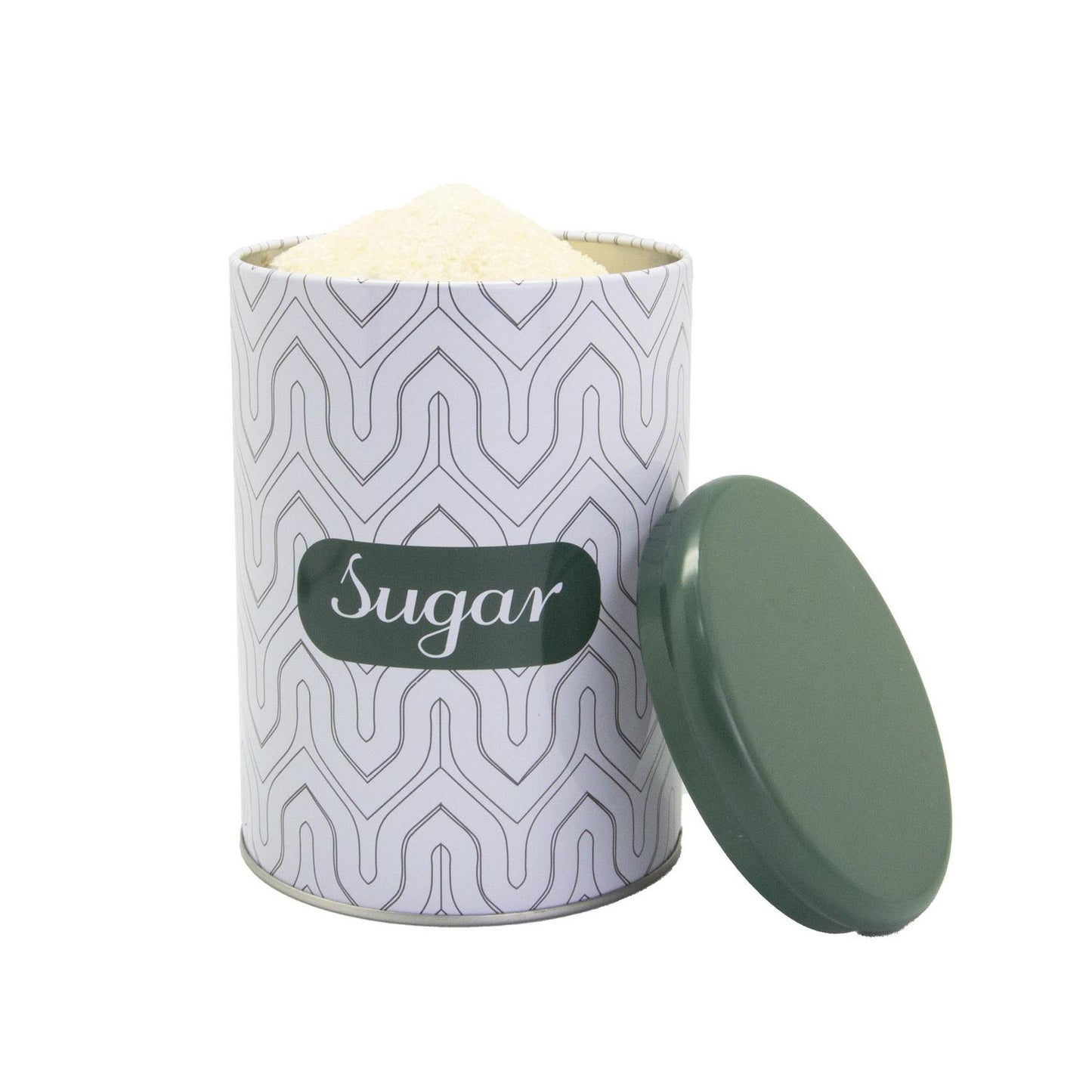 Recipiente de lata con tapa redondo "Sugar"