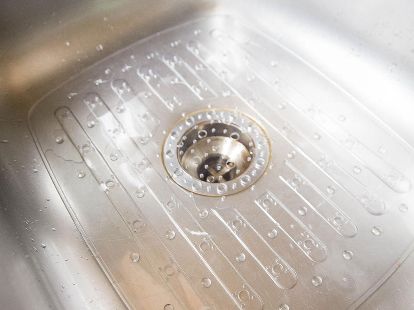 Protector transparente para fregadero