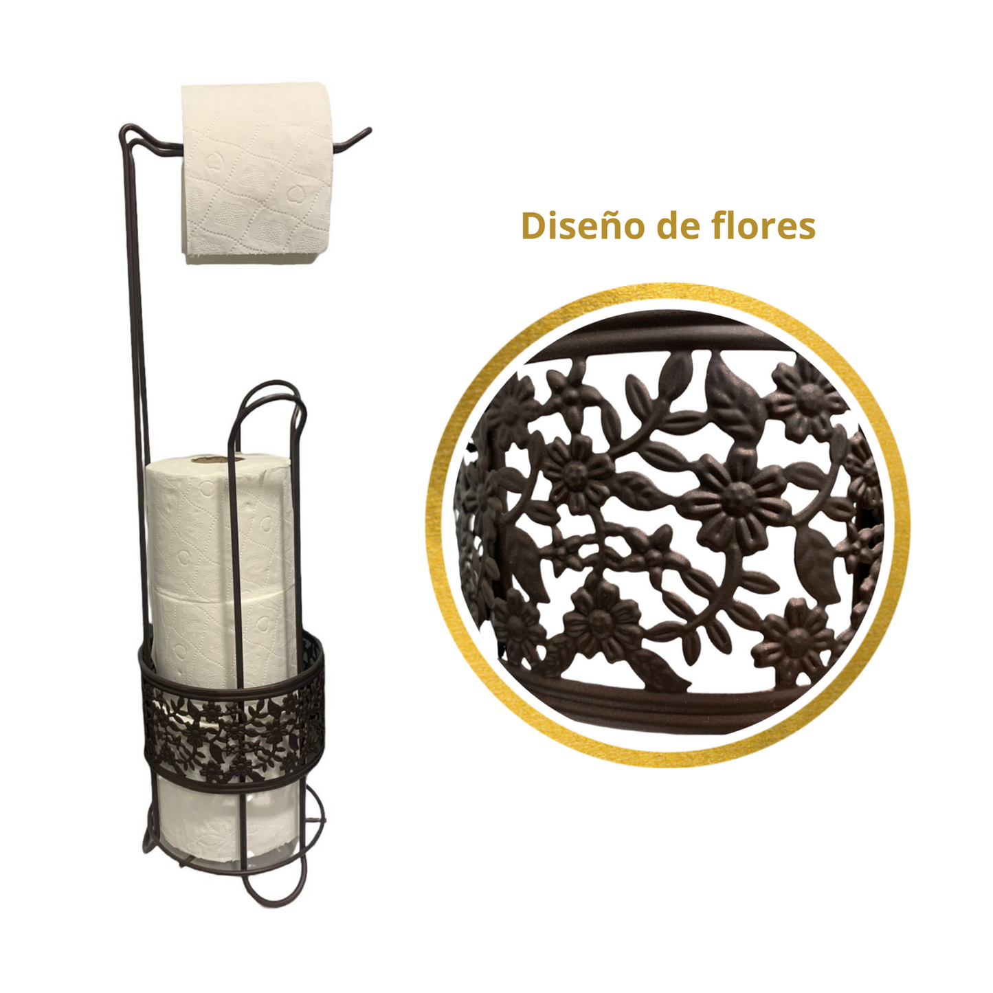 Portarollos y dispensador de papel de higiénico