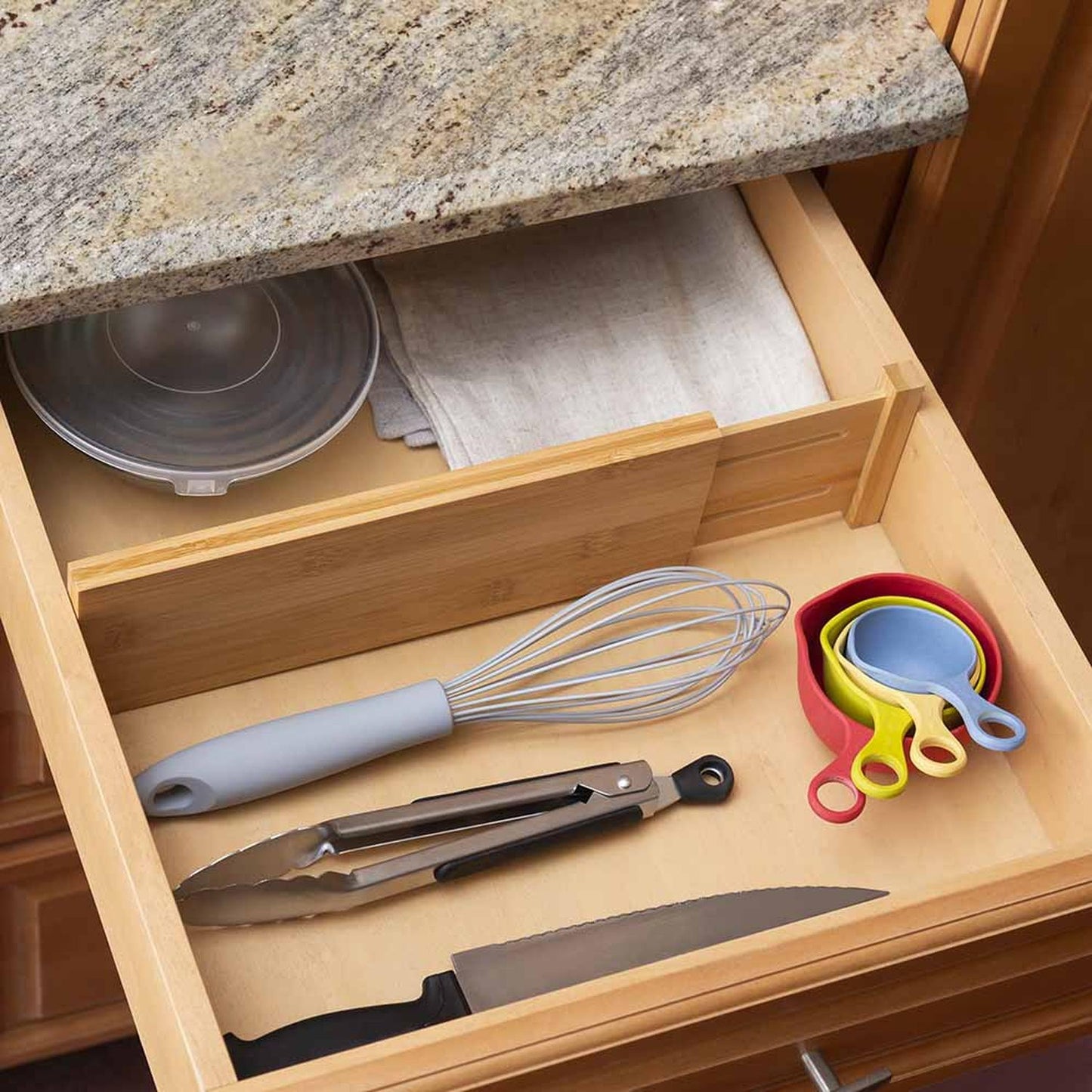 Separador de cajón extendible ajustable ancho