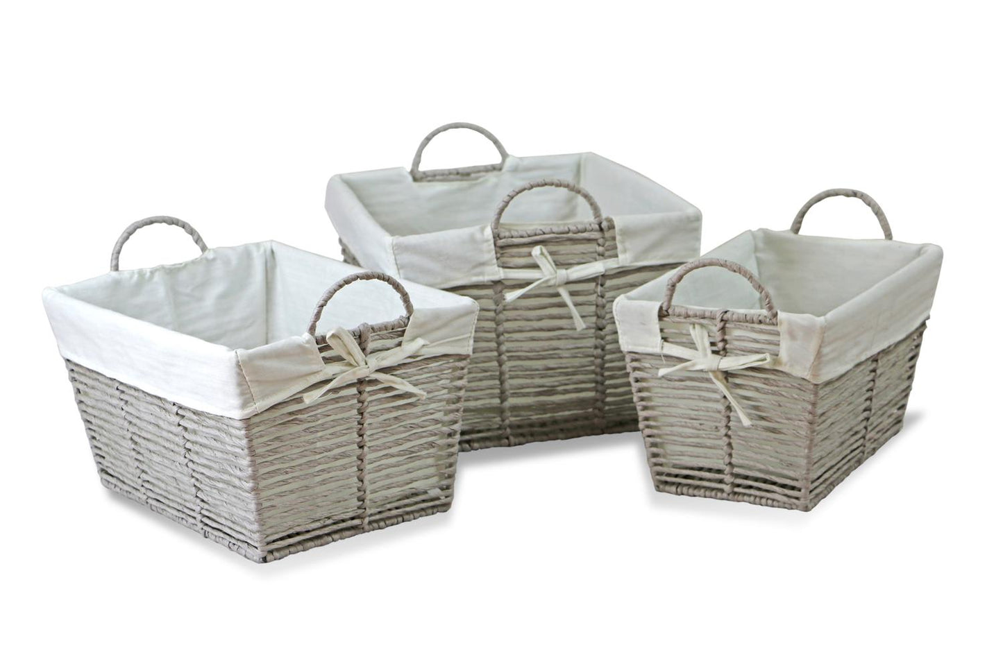 Set de 3 Canastas con Asas y Funda
