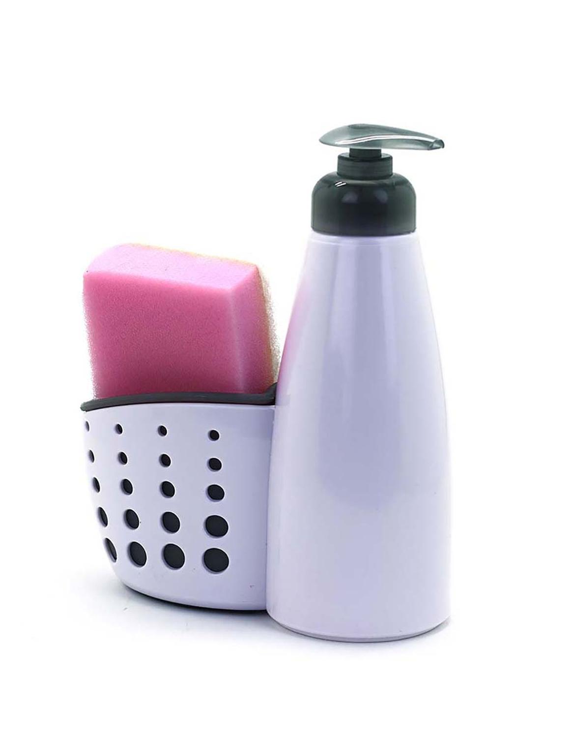 Dispensador de Jabón con Porta Esponja