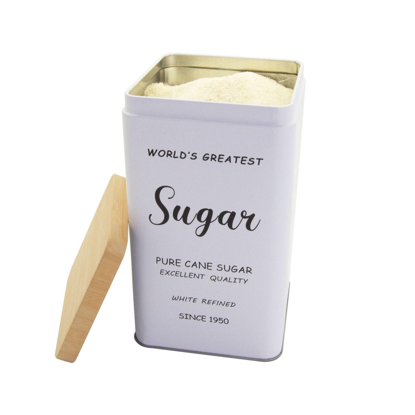 Recipiente de lata con tapa rectangular "Sugar" 1 L