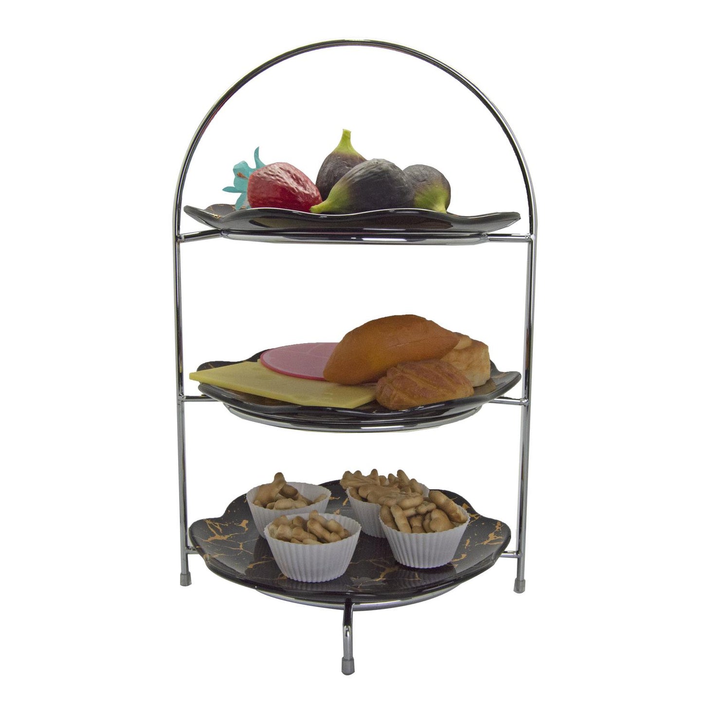 Soporte para postres o frutas 3 niveles