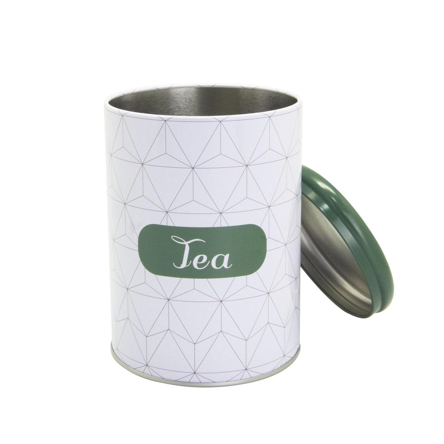Recipiente de lata con tapa redondo "Tea"