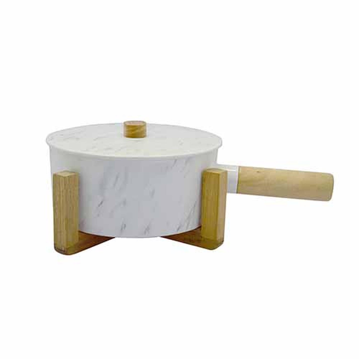 Contenedor Redondo con Base de Bambú