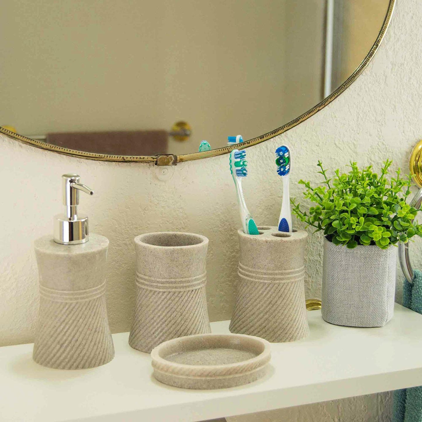 Set de accesorios de baño 4 piezas