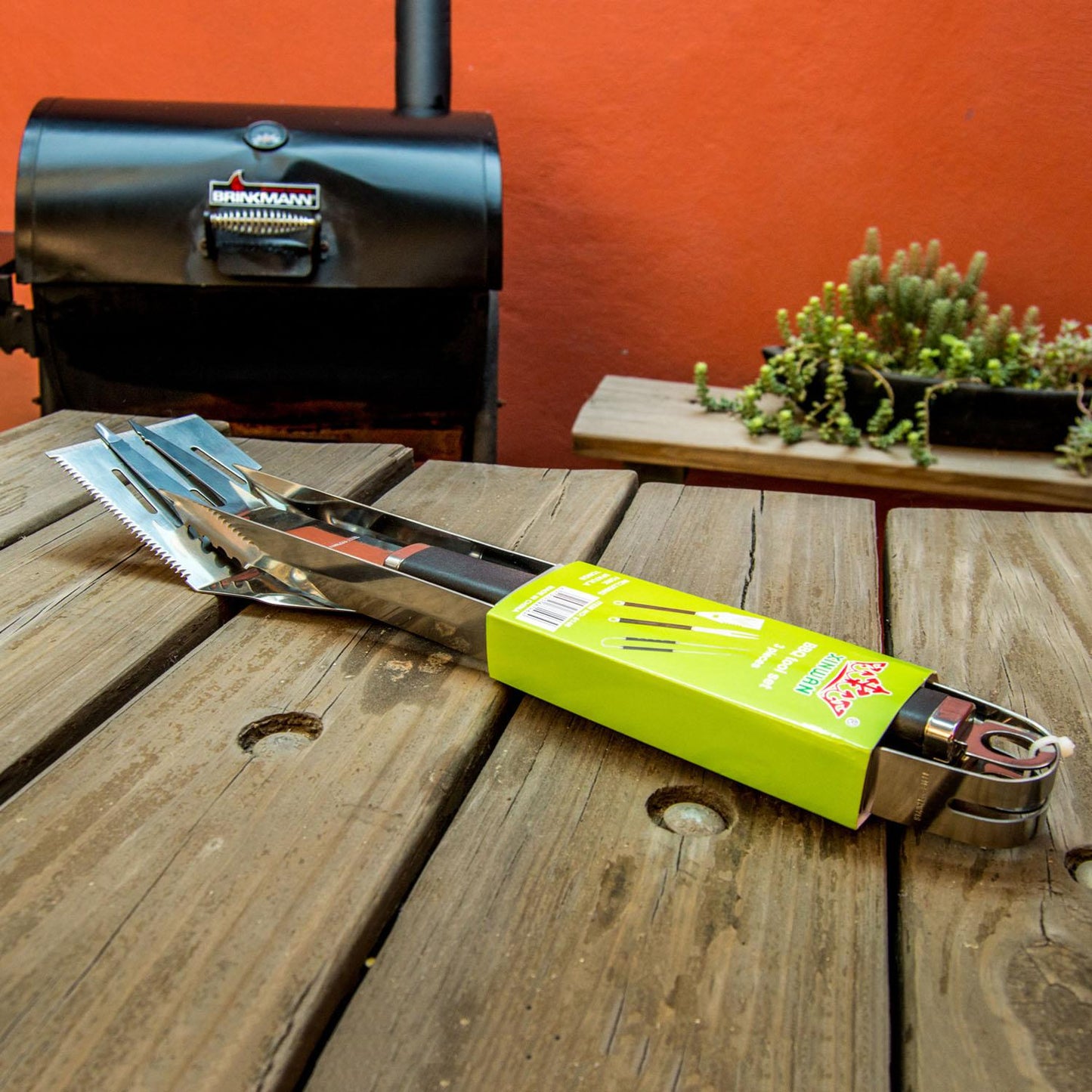 Juego de 3 utensilios para asador grill