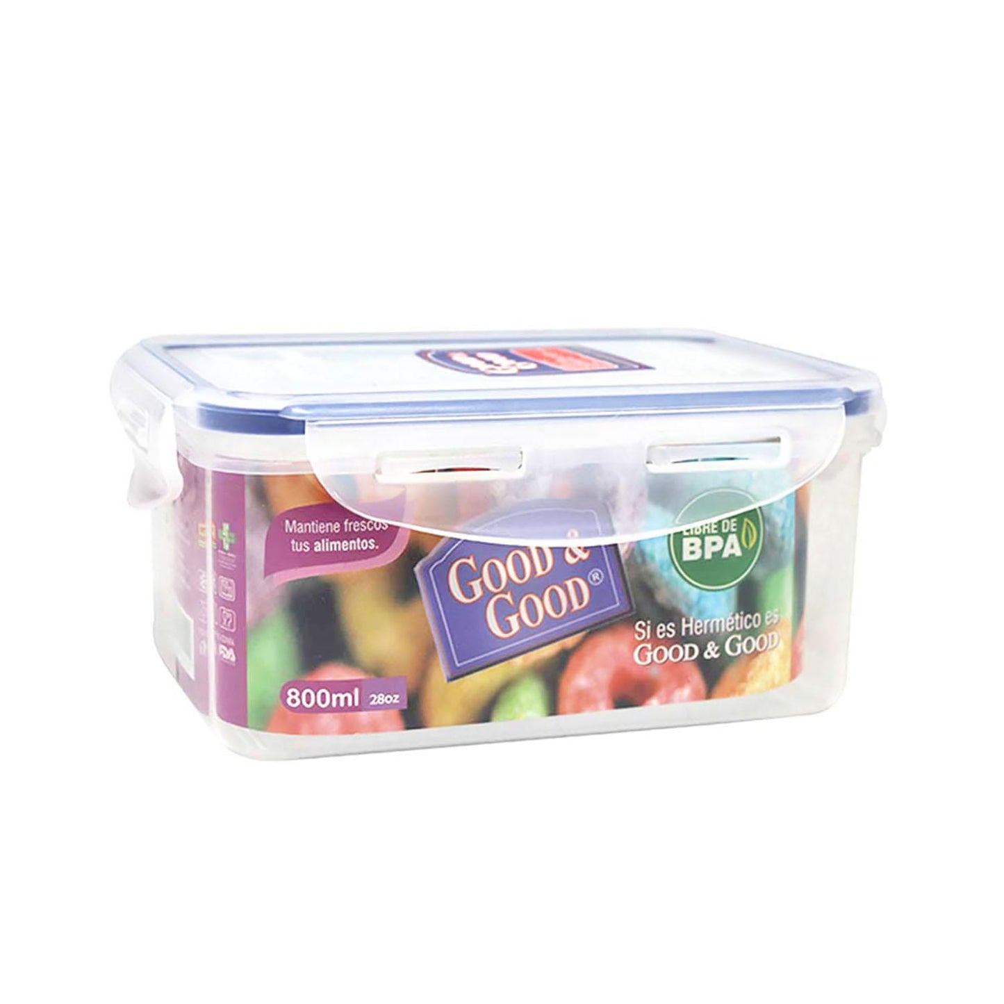 Recipiente con tapa hermética 800 ml