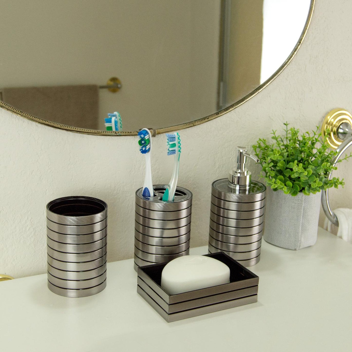 Set accesorios de baño 4 piezas