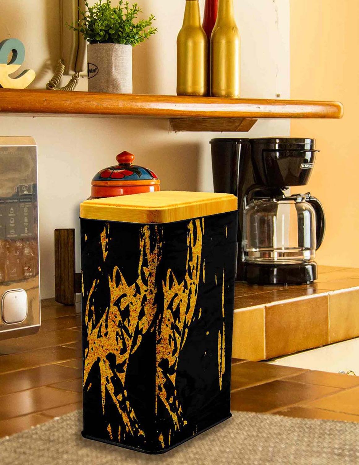 Recipiente de lata con tapa rectangular 1.5 L