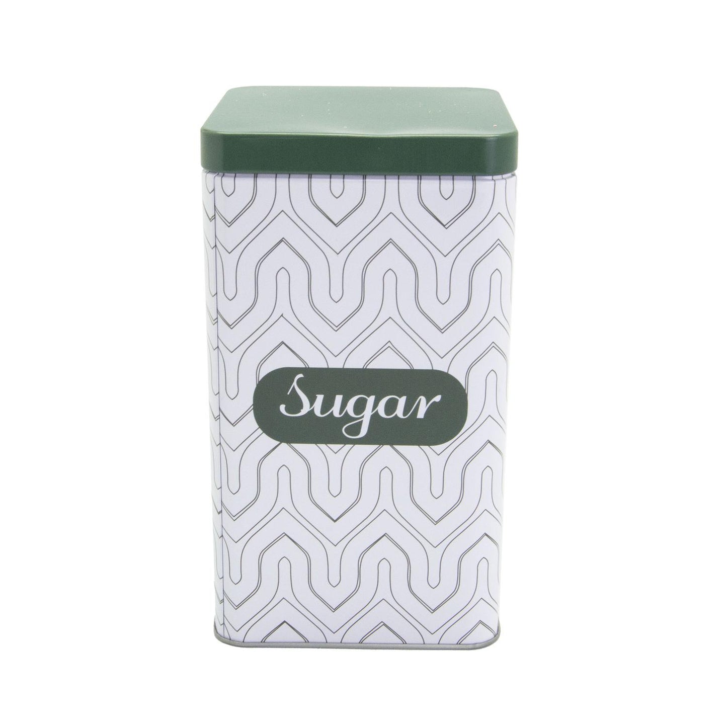 Recipiente rectangular de lata con tapa "Sugar"