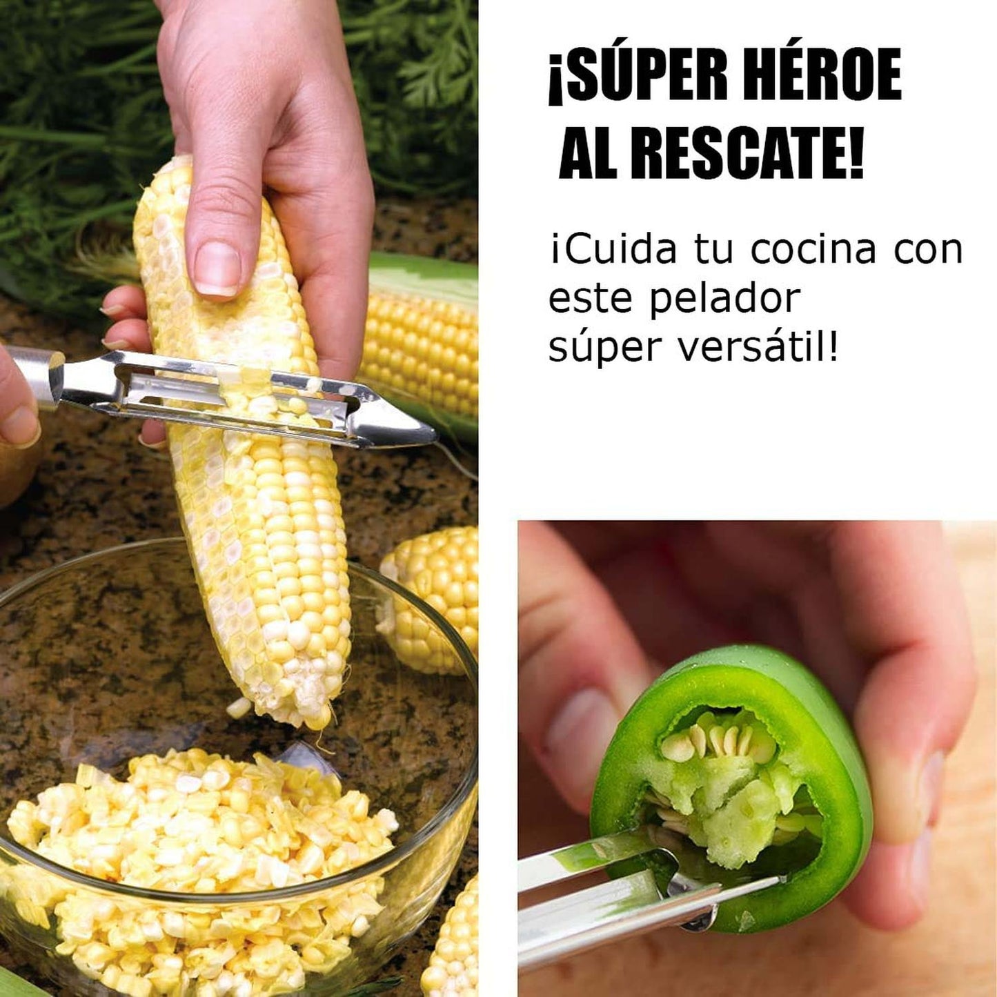 Pelador de acero inoxidable