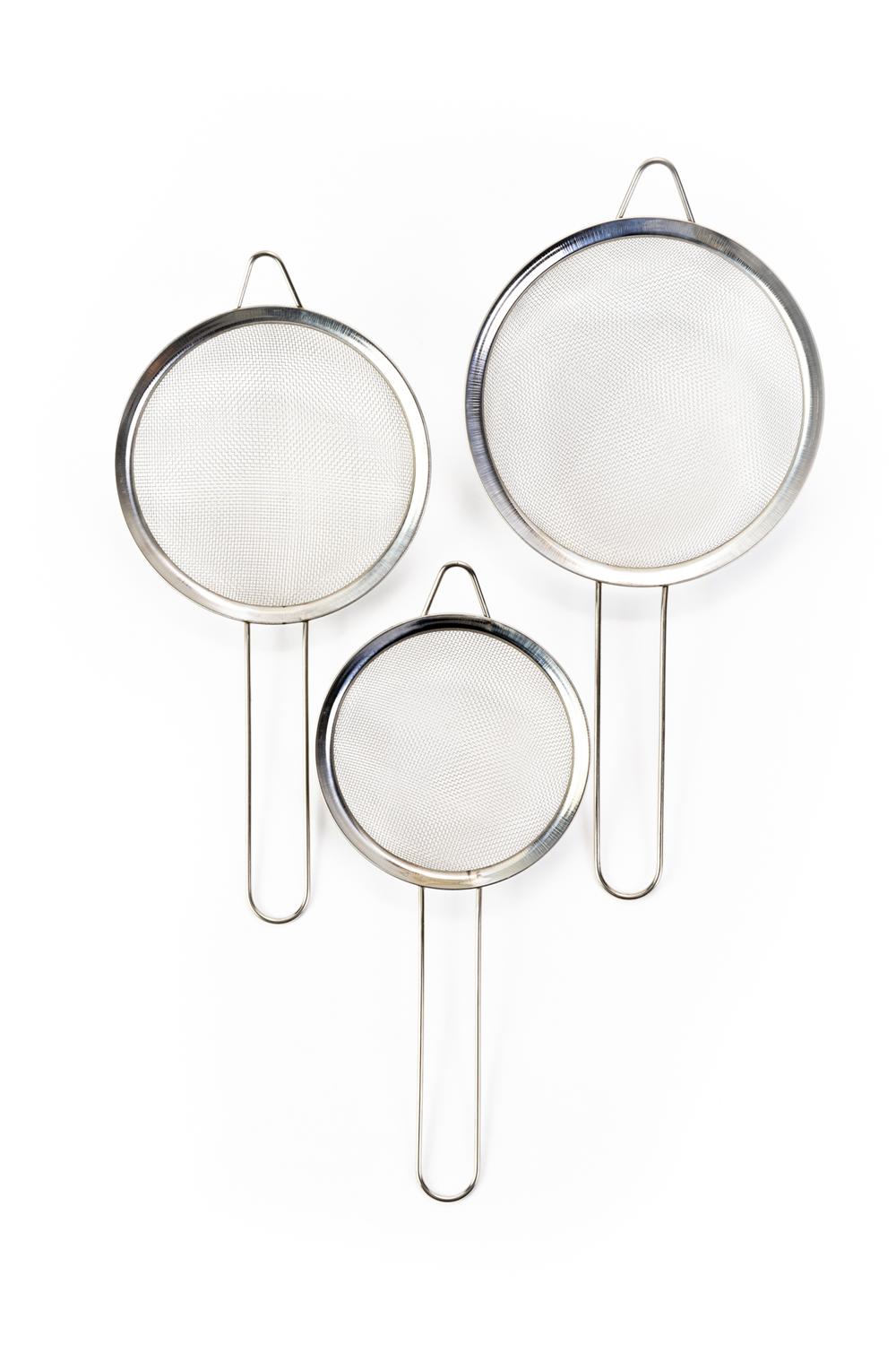 Juego de 3 Coladores de Acero Inoxidable