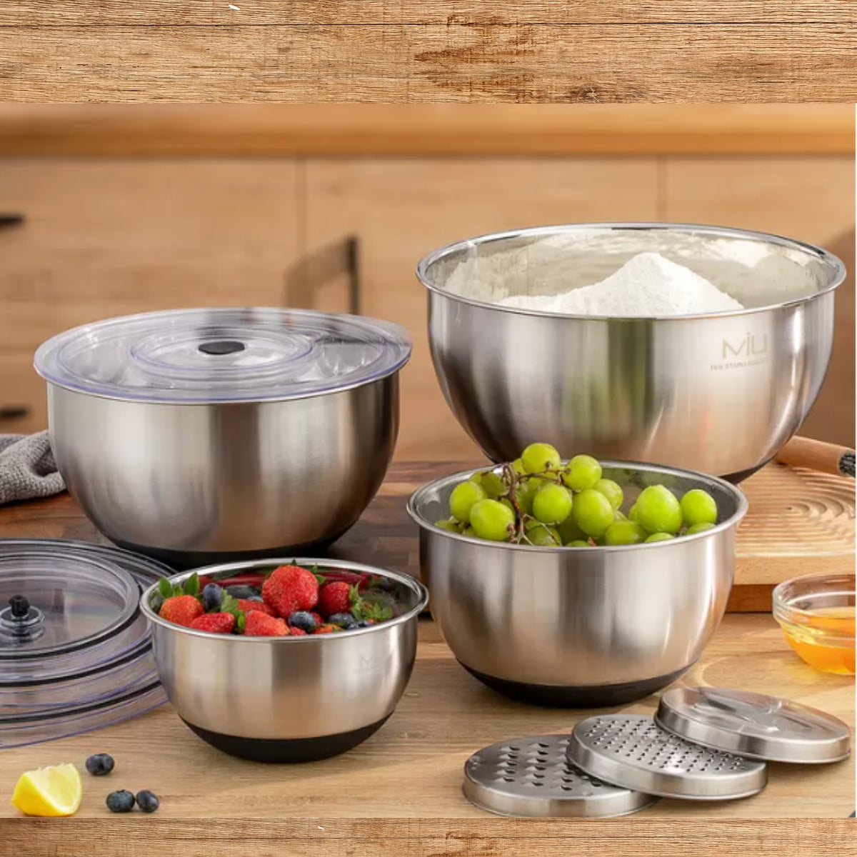 Tazones para Mezclar con Tapas