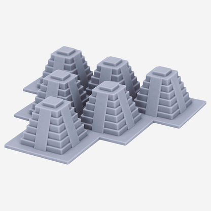 Molde de Silicona para Hielos Forma de Pirámide Maya | Hielera Flexible Temática