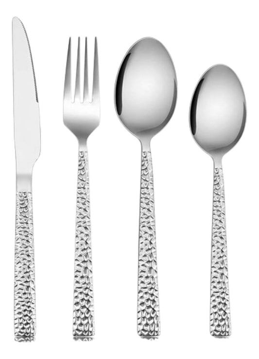 Juego De Cubiertos Nápoles 24 Piezas Plateado