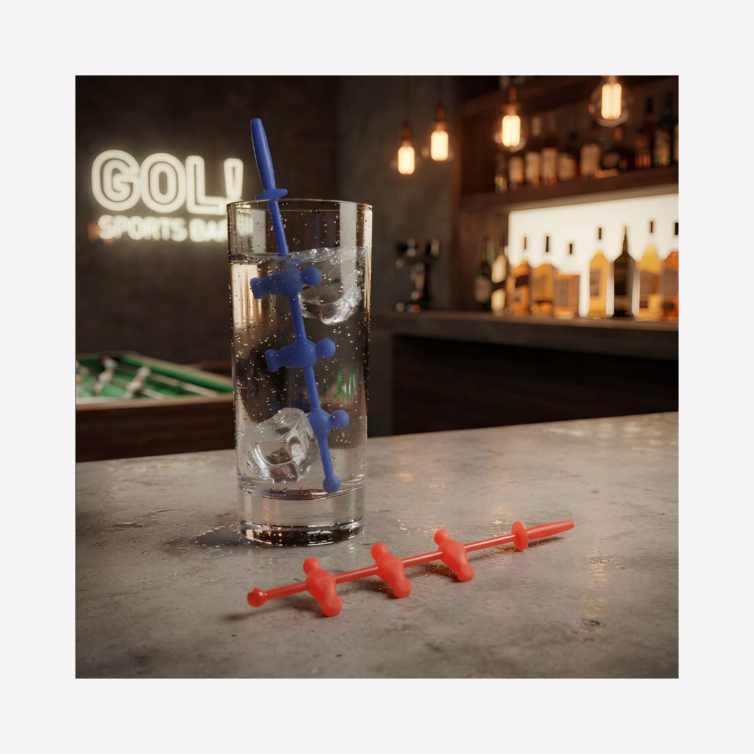 Set de 4 agitadores de bebidas "Booz Foos"