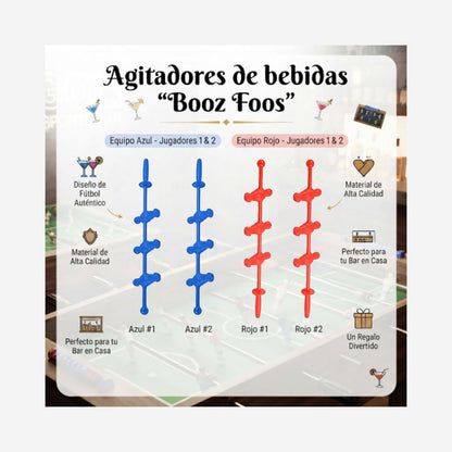 Set de 4 agitadores de bebidas "Booz Foos"