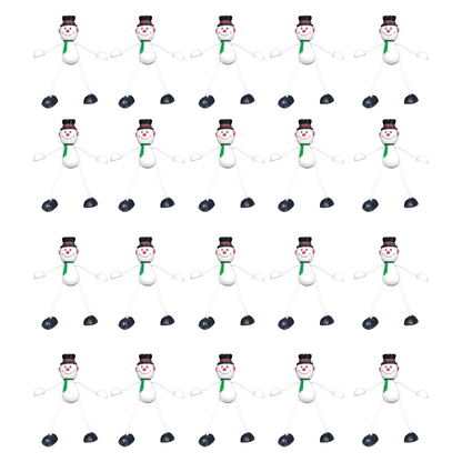 Set de 20 Imanes Navideños para refrigerador Muñeco de nieve