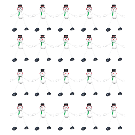 Set de 20 Imanes Navideños para refrigerador Muñeco de nieve