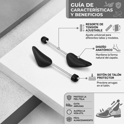 Juego de 2 Hormas Ajustables para Zapatos de Hombre y Mujer