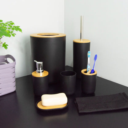 Juego De Accesorios Para Baño Con Bambú 7 Piezas