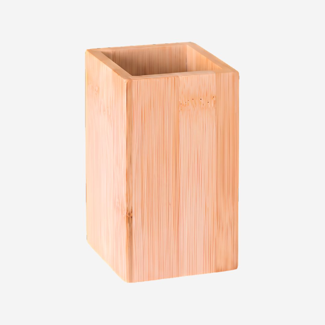 Vaso cuadrado de bambú 300 ml