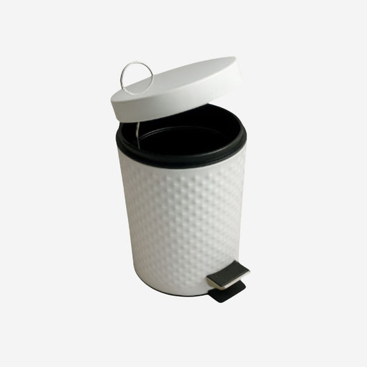 Bote de Basura con Pedal 3L Blanco | Papelera para Baño