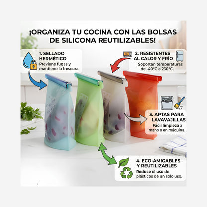 Set de 4 bolsas herméticas con cierre